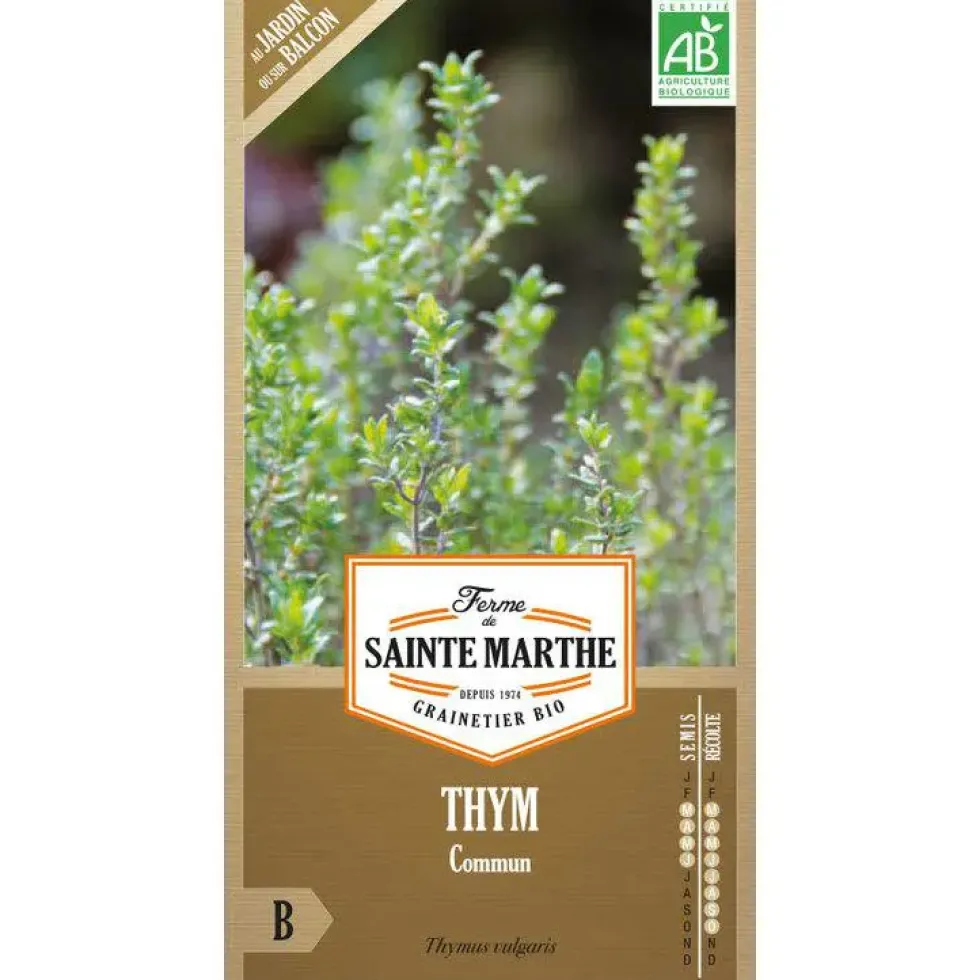 Graines de thym commun bio Ferme de Sainte Marthe - graines à semer