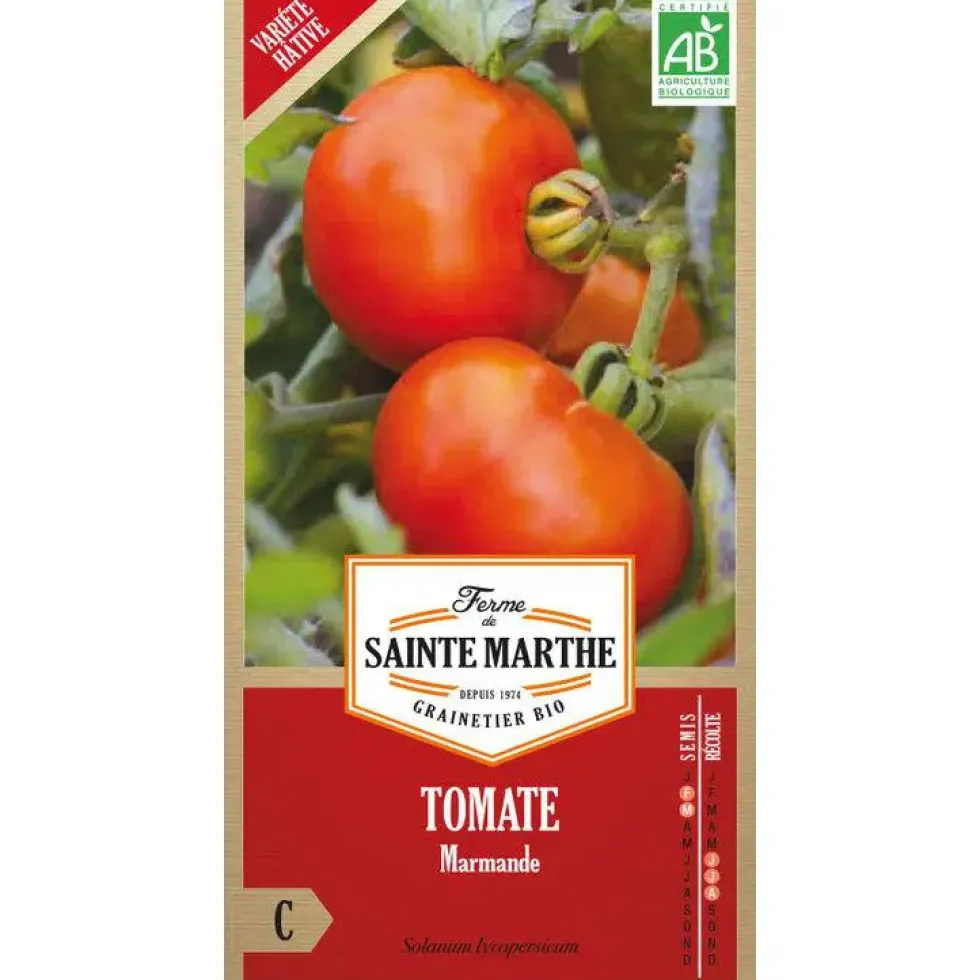 Graines de tomate marmande bio Ferme de Sainte Marthe - graines à semer