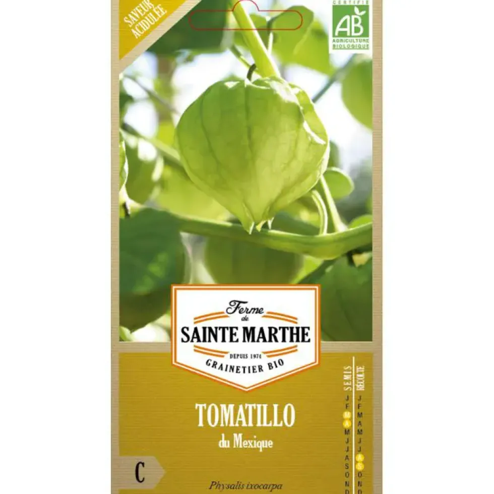 Graines de Tomatillo du Mexique bio Ferme de Sainte Marthe - graines à semer