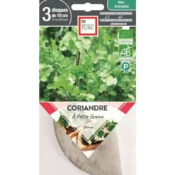 Graines présemées de Coriandre à petite graine bio Ernest Turc - 3 ronds de 10 cm