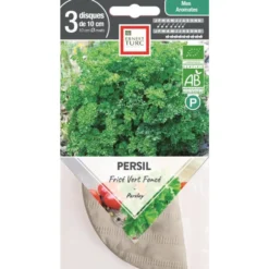Graines présemées de Persil vert frisé bio Ernest Turc - 3 ronds de 10 cm