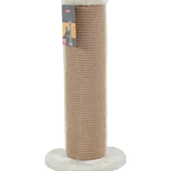 Griffoir mural d’angle à poser beige contreplaqué chanvre - 31 x 31 x 64 cm