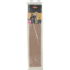 Griffoir mural à fixer en contreplaqué beige et chanvre - 12 x 2,5 x 56 cm