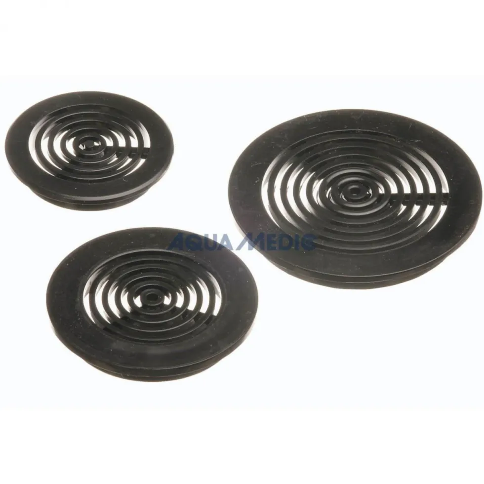 Grille ronde noire, spéciale aquarium, AQUA MEDIC - diamètre 50 mm