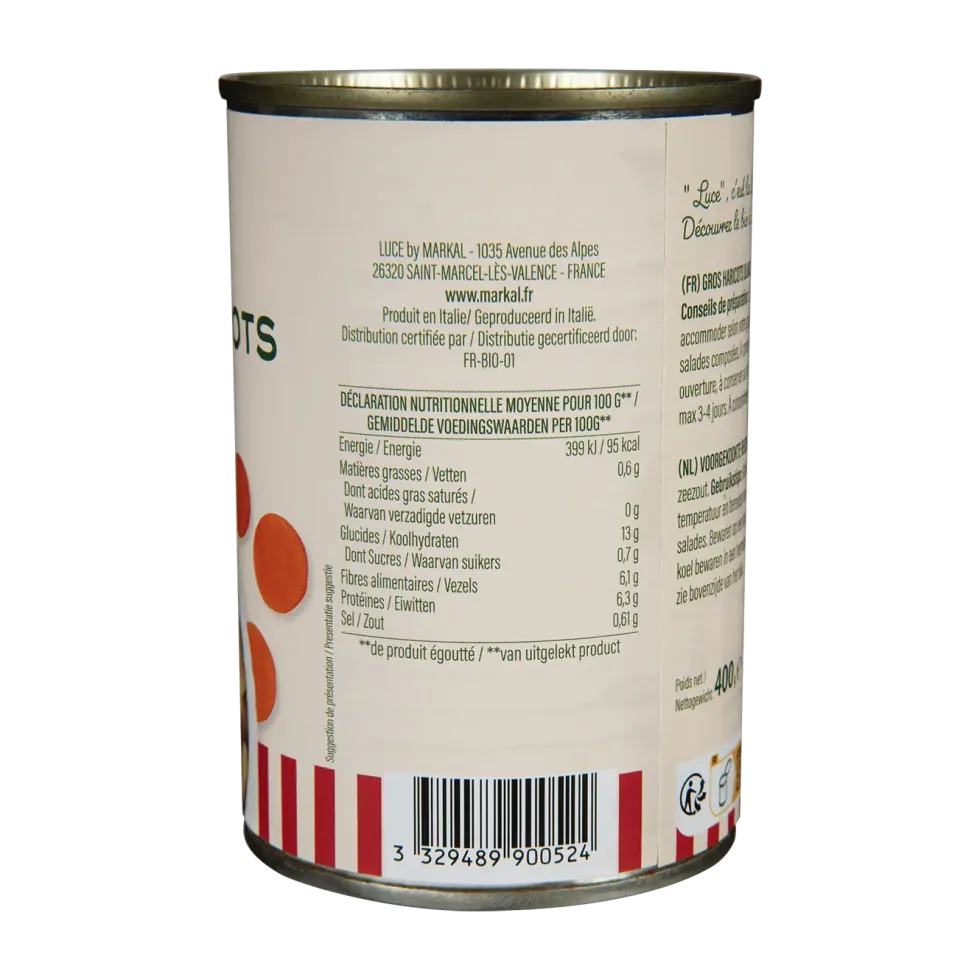 Gros haricots blancs bio Luce - 400 g