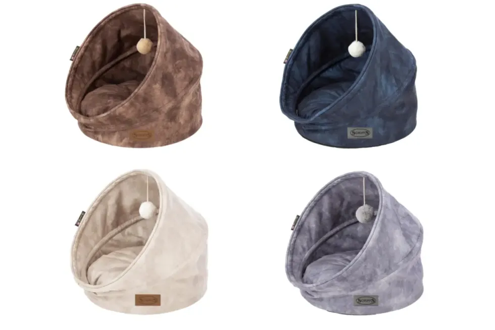 Grotte pour chat marron Kensington Scruffs – Taille 44 x 44 x 48 cm