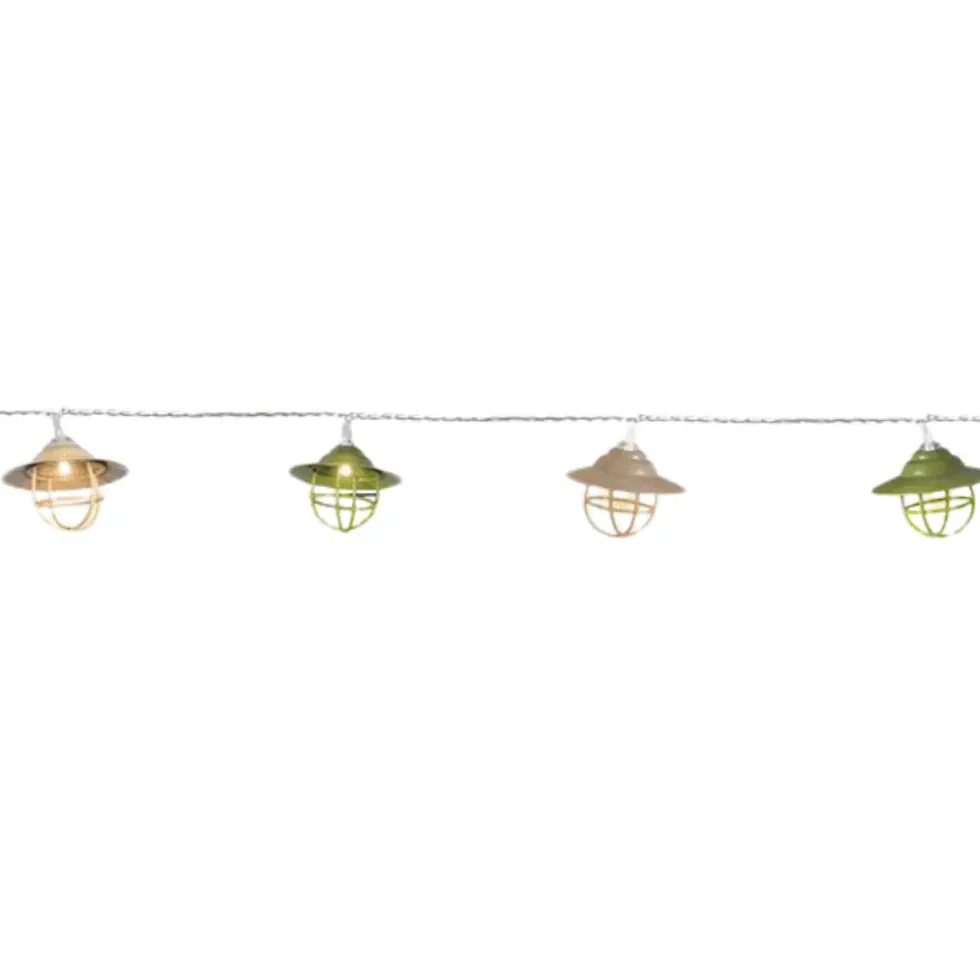 Guirlande solaire décoration métal Blachère blanc chaud 10 LED - 2,25 m