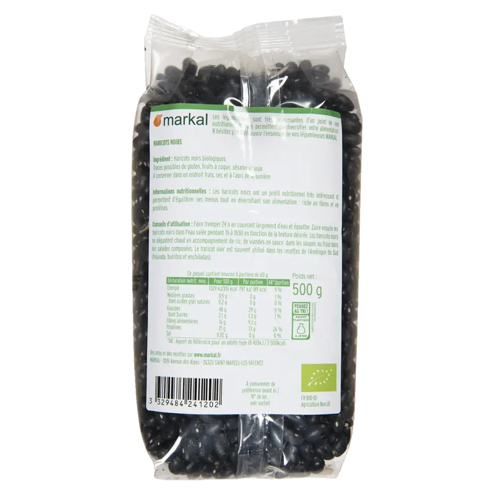 Haricots noirs bio – 500 gr