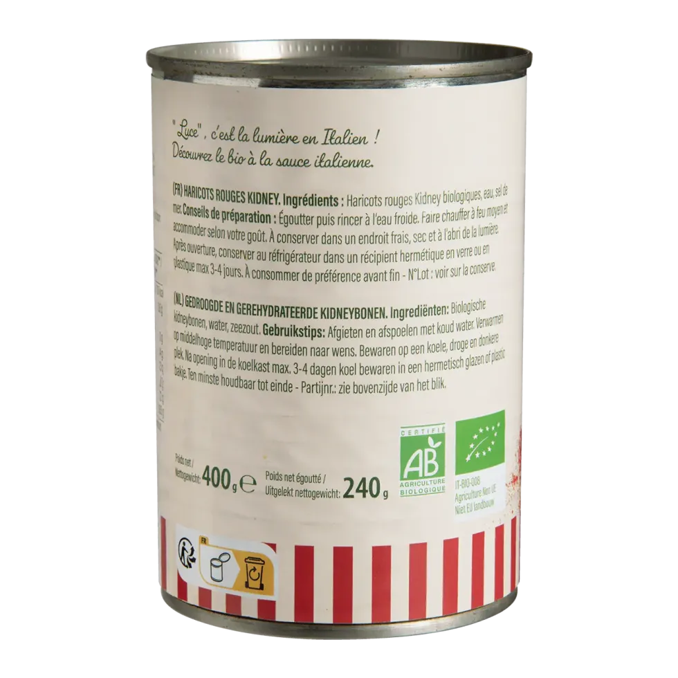 Haricots rouges kidney bio Luce - 400 g