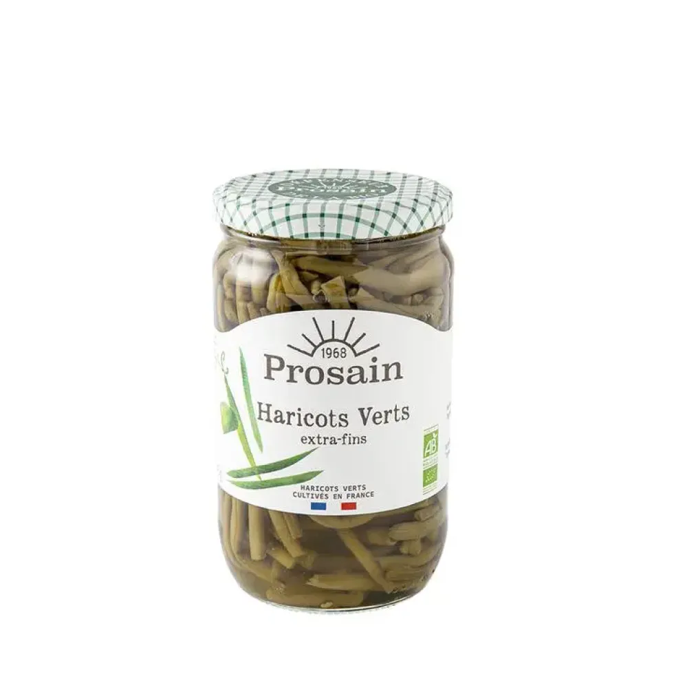 Haricots verts extra fins bio en bocal de 660 g