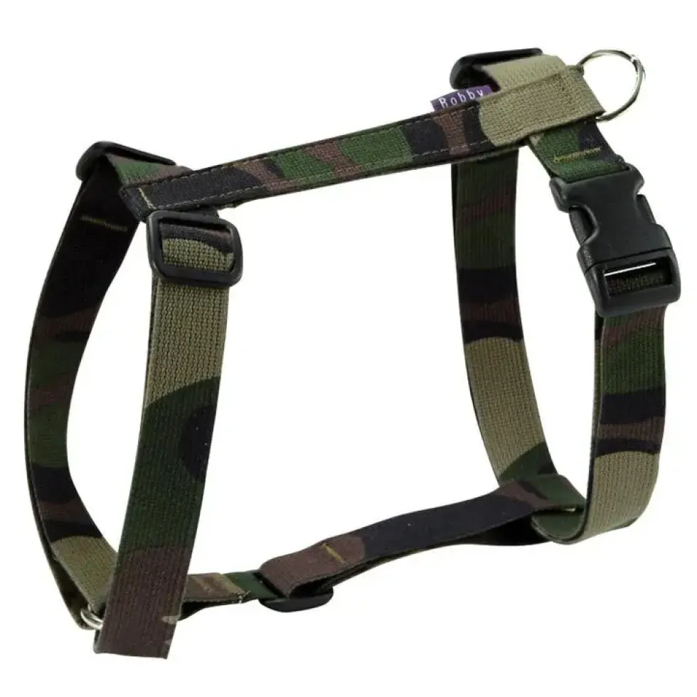 Harnais pour chien kaki Bobby Camouflage 20 - Taille M