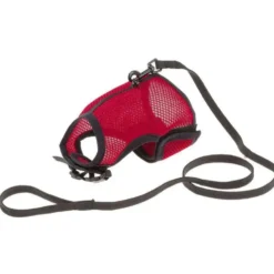 Harnais pour lapin ou chat en filet nylon coloris rouge Ferplast Jogging – XL