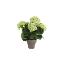 Hortensia beige fleur artificielle en pot Stan gris H 45 x Ø 45 cm cm