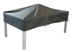 Housse de table coloris gris en polyester - 200 x 100 cm