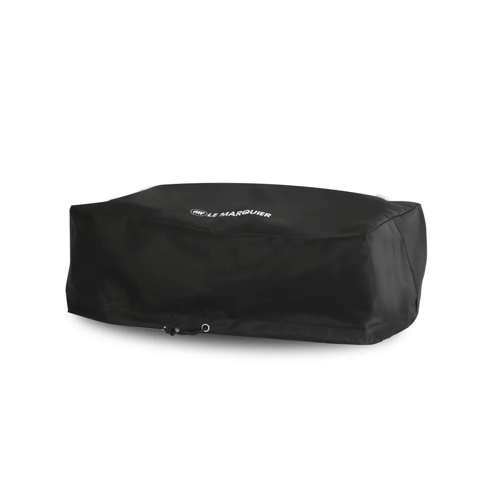 Housse pour plancha 60 cm à poser en polyester enduit PVC noir