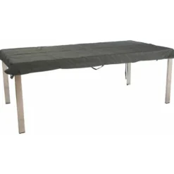 Housse pour plateau rectangulaire coloris gris en coton polyester - 200 x 100 cm