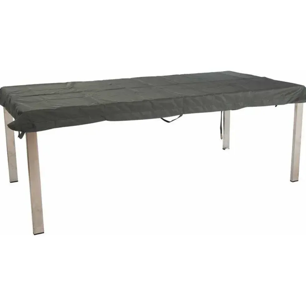 Housse pour plateau rectangulaire coloris gris en coton polyester - 200 x 100 cm