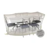 Housse table rectangulaire + chaises 6-8 pers. de coloris anthracite