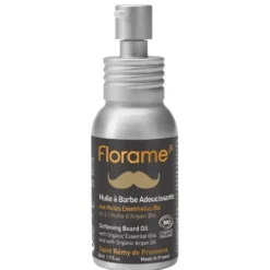 Huile à Barbe Homme Adoucissante flacon 50 ml argent