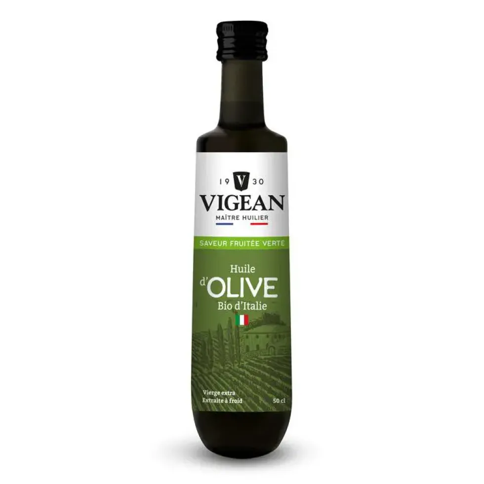 Huile d’olive bio d’Italie en bouteille de 50 cl