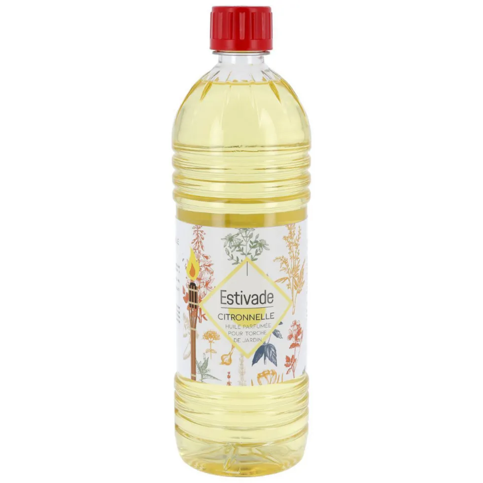 Huile végétale à la citronnelle pour torche bambou Estivade - 1 L
