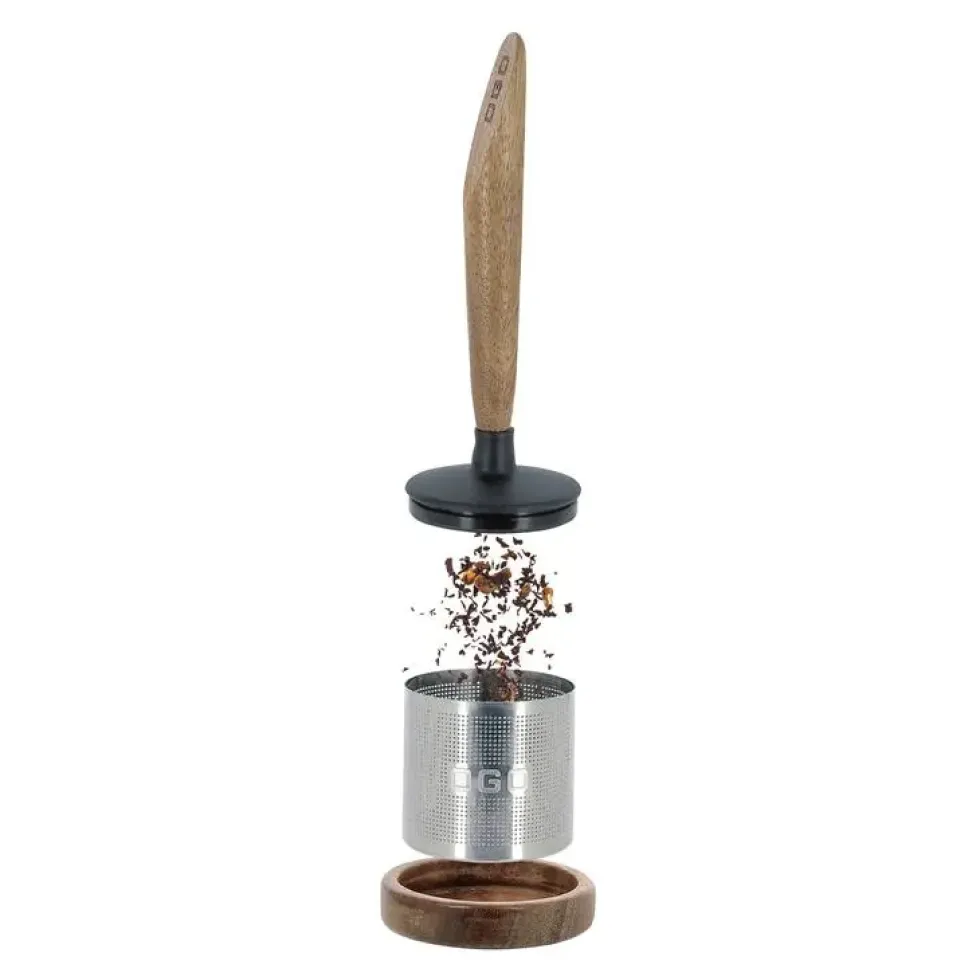 Infuseur à thé Oscar en hêtre et inox