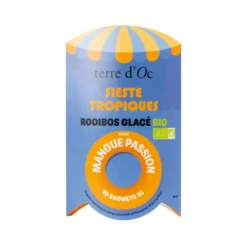Infusion rooibos bio glacé mangue passion Terre d’Oc Sieste Tropiques - 10 infusettes