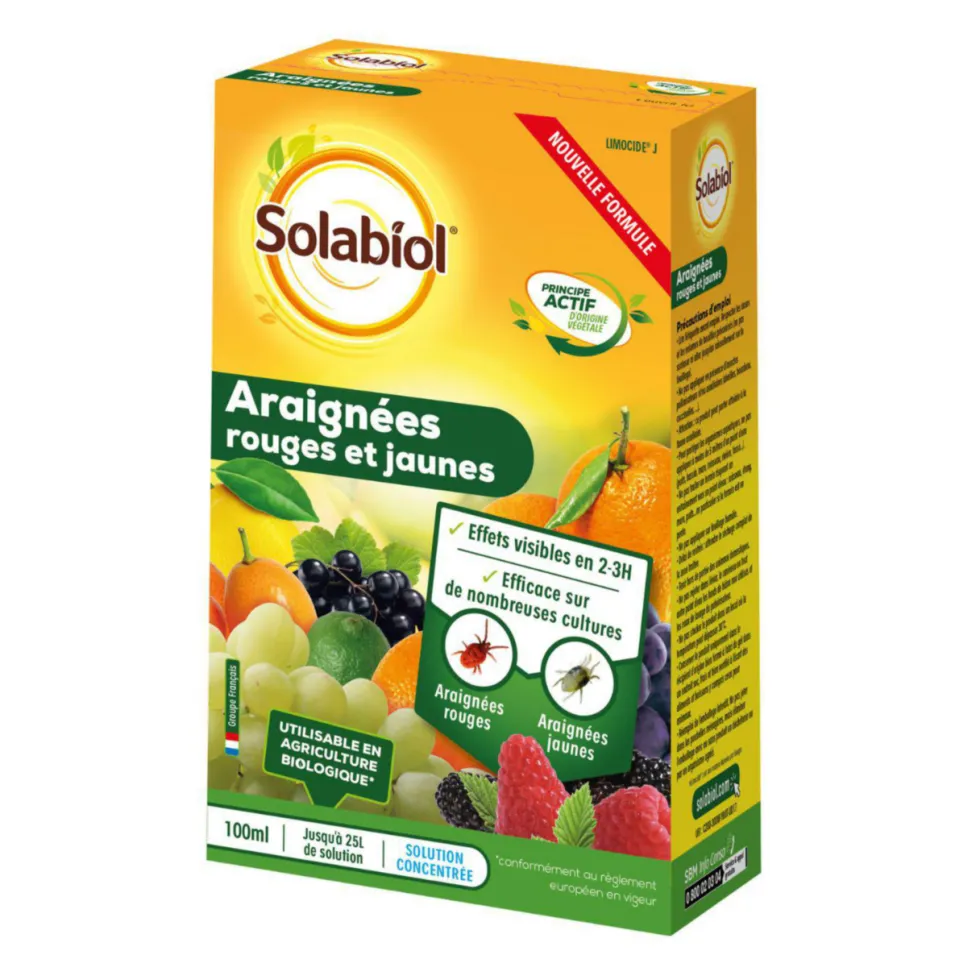 Insecticide naturel pour araignées rouges Solabiol - 100 ml