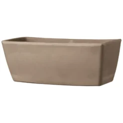 Jardinière bord lisse, Gris grafite L42x P17,6x H15,6