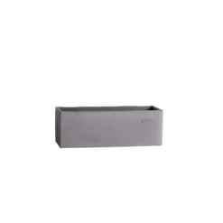 Jardinière contemporaine en terre grise 40x17x16 cm