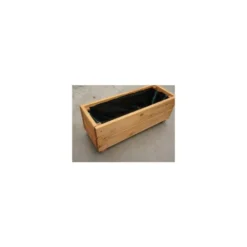 Jardinière MOLINE mélèze massif huilé 60x22xH.20 cm