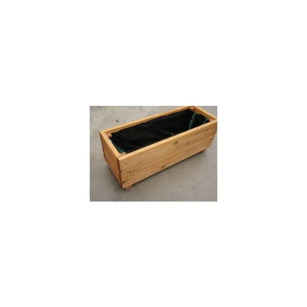 Jardinière MOLINE mélèze massif huilé 60x22xH.20 cm
