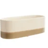 Jardinière Trio Cactus coloris beige en céramique - 20 x 7,2 x 7 cm
