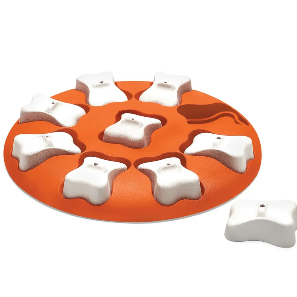 Jeu d'intelligence pour chien coloris orange Nina Ottosson Smart niveau 1 - 28 x 4 cm