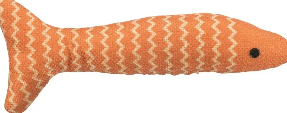 Jouet pour chat en tissu coloris multicolore poisson avec catnip Trixie - 20 cm
