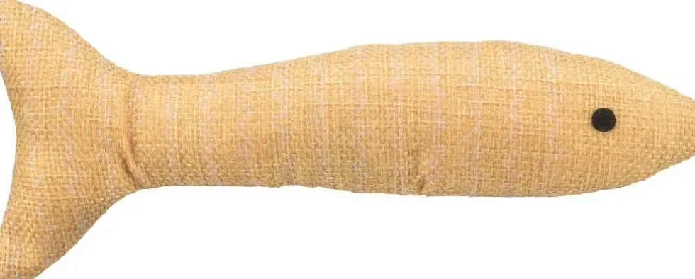 Jouet pour chat en tissu coloris multicolore poisson avec catnip Trixie - 20 cm
