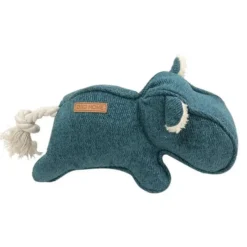 Jouet pour chien coloris bleu peluche hippopotame D&D Home Emmy - 30 x 14 x 15 cm