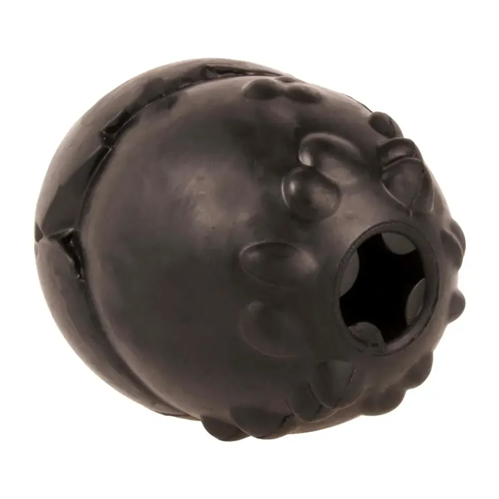 Jouet pour chien coloris noir en caoutchouc distributeur de friandises EBI Grrrip it - Taille S 8,5 x 7 x 6 cm