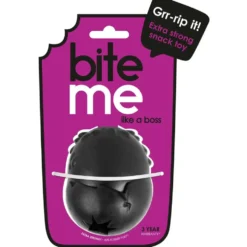 Jouet pour chien coloris noir en caoutchouc distributeur de friandises EBI Grrrip it - Taille S 8,5 x 7 x 6 cm
