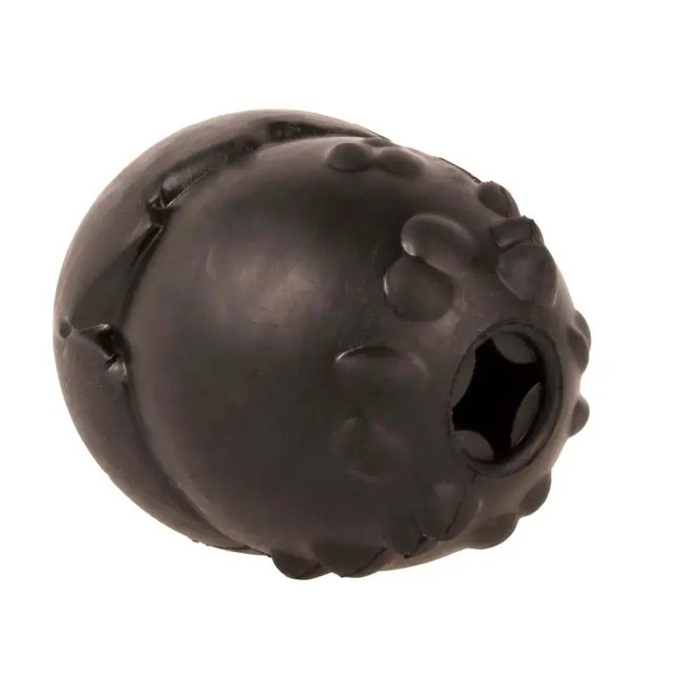 Jouet pour chien coloris noir en caoutchouc distributeur de friandises EBI Grrrip it - Taille XS 7 x 5,6 x 5 cm