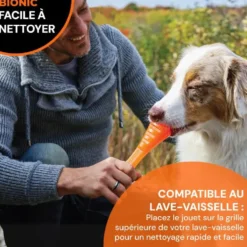 Jouet pour chien en caoutchouc coloris orange bâton Bionic Urban Stick - Taille S