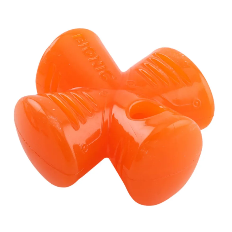 Jouet pour chien en caoutchouc coloris orange croix Bionic Stuffer