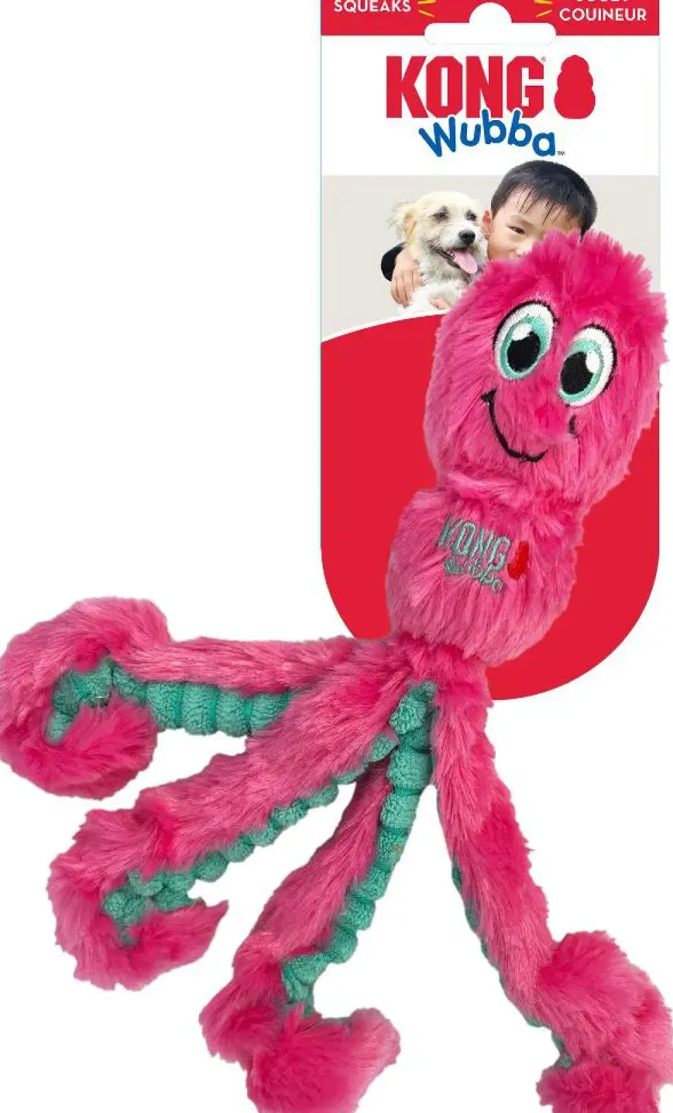 Jouet pour chien wubba octopus coloris multicolore Kong - taille M