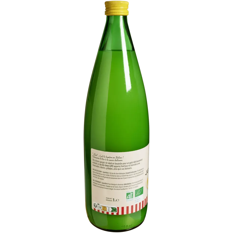 Jus de citron bio bouteille Luce - 1 L