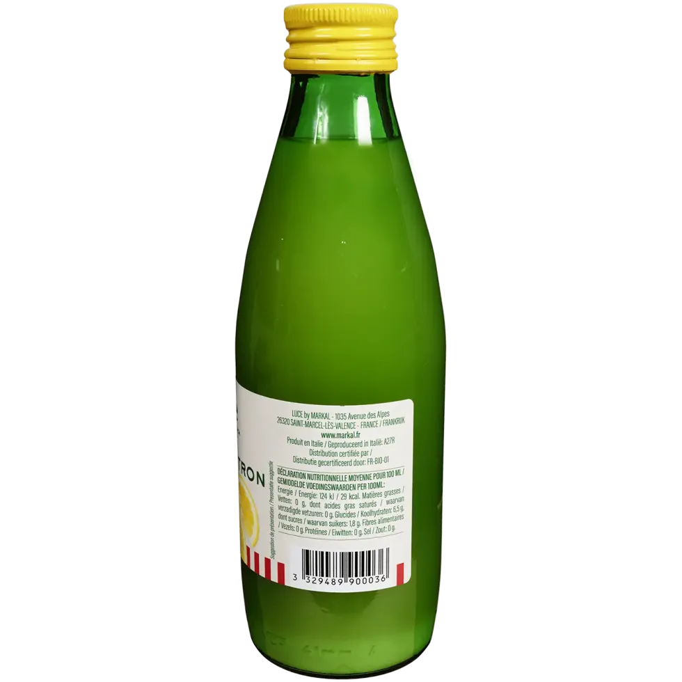 Jus de citron bio bouteille Luce - 250 ml