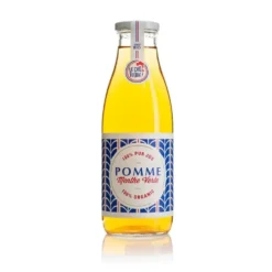 Jus de pomme menthe verte bio. La bouteille de 75 cl