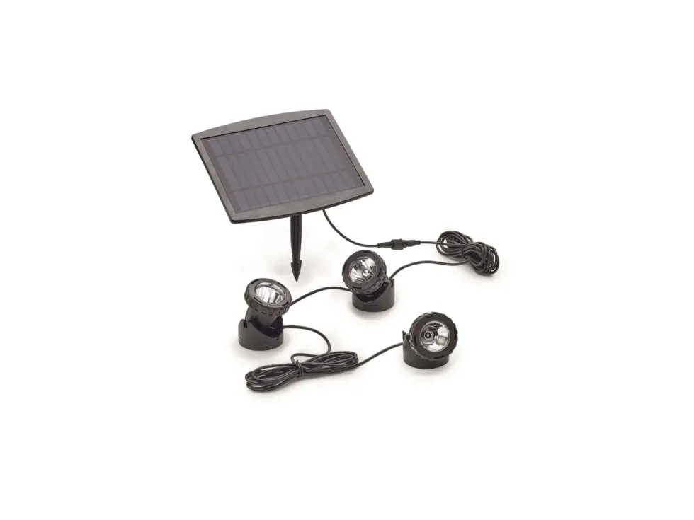 Kit d’éclairage Pontec PondoSolar LED 3 spots