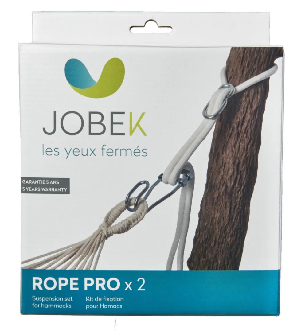 Kit de Fixation Rope Pro pour hamac coloris gris en métal Jobek Hamacs