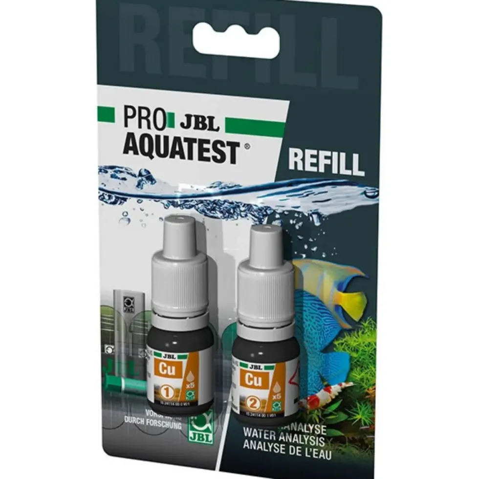 Kit de recharge test cuivre pour aquarium JBL ProAquaTest Cu