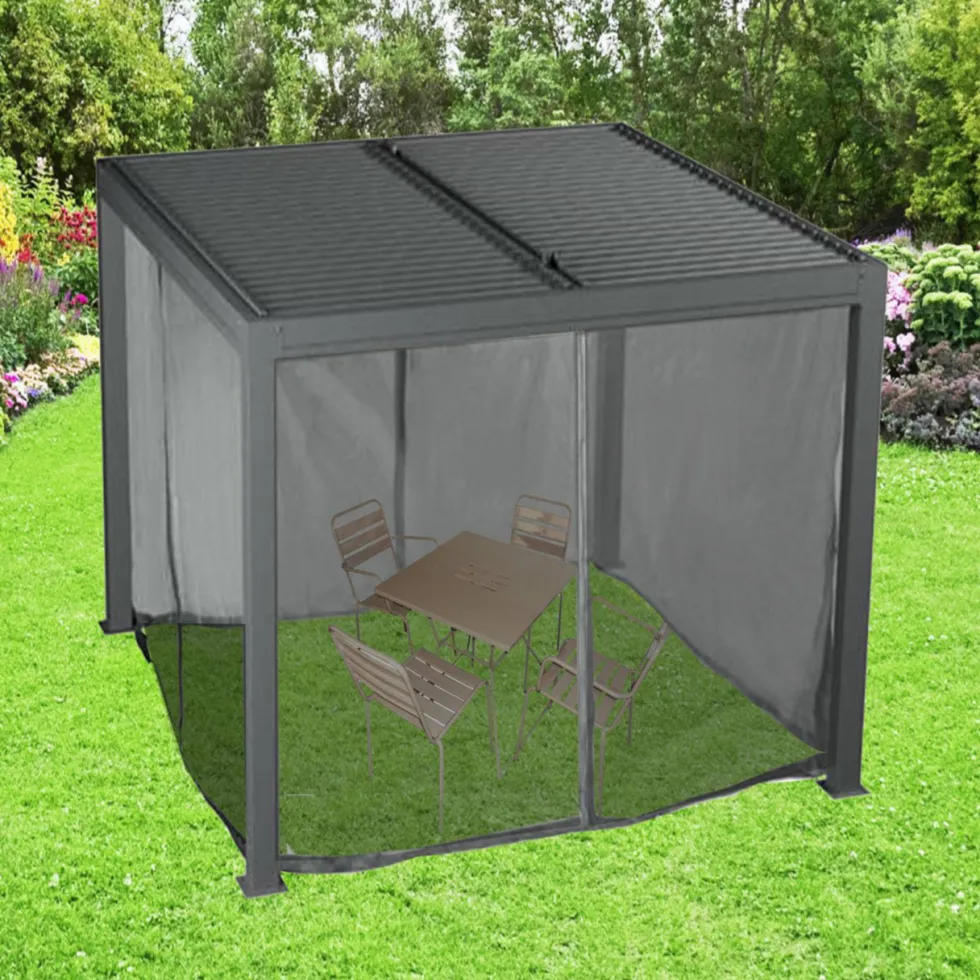 Kit rideau moustiquaire pour pergola PER 3630 BI en polyester